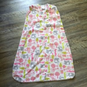 Carter's Halo Sleepsack Size Large zip up 12-18mo animal pink white